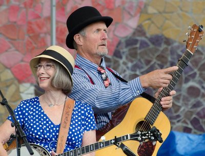 Playing with Pickled Okra on Mural Amphitheater Stage at Folklife
