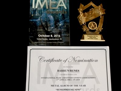 The IMEA 2016 Best Metal Album of the Year Award