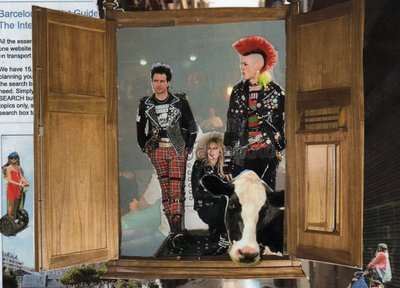 Punk Rock Dream (La Vaca) paper cut & paste collage