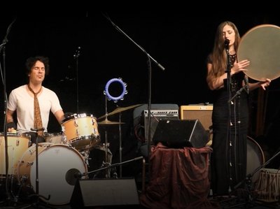 Wade Evans(oud), Fernando (drums), Ariana (vox, frame drum), San Rafael, CA. Nov 7, 2015