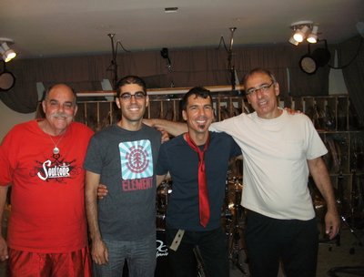 Soultone Cymbals Endorsement! Soultone HQ, Encino, CA. July 2013. From L to R, Mark, Tomer & Iki.