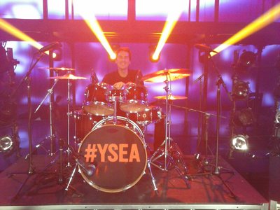 Fernando & his drums. Yo Soy El Artista (Telemundo TV show), Orlando, Nov. 2014