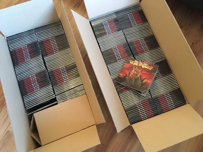 Ahh look what just arived from Poland! 250 fuckin beautiful copys of 'Ride The Tiger' 