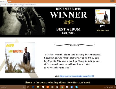 Winner of best new artist & best new album in R&B/Soul