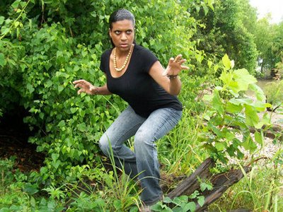 Julliette Ducre on location of "The Chase" movie directed by Kris Haufmann; by Savage Light Studios