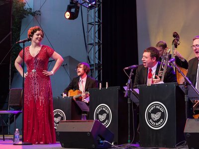 Mint Julep Jazz Band at Lincoln Center's Midsummer Night Swing, June 24, 2016.