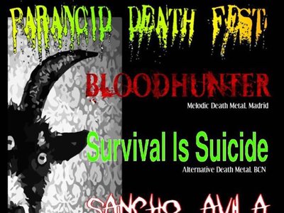 Viernes 24 de Marzo de 2017 Sala RAZZMATZZ 3: BLOODHUNTER+Survival Is Suicide+Sancho De Avila+Drop O