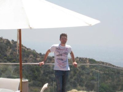 Guitarist Chris Shy At Producer Ben Grosse's Hollywood Hills Mansion