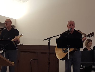 With "Glory Road" Ron, John and Heather Thursday Morning BCC.