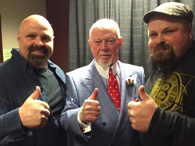 Hockey Icon Don Cherry & The Campbell Brothers photo by Rennie McPhee