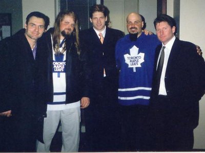 Leaf Game ACC Toronto Tucker ,Robby Corson ,Sandy & Heals photo by Suzie Healy