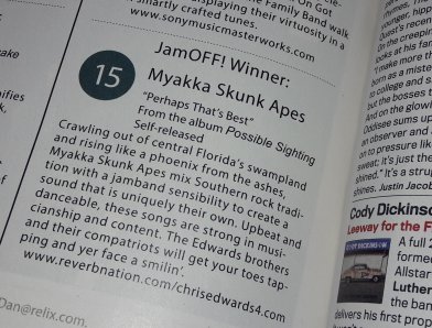 our small mention in Relix mag March 2017