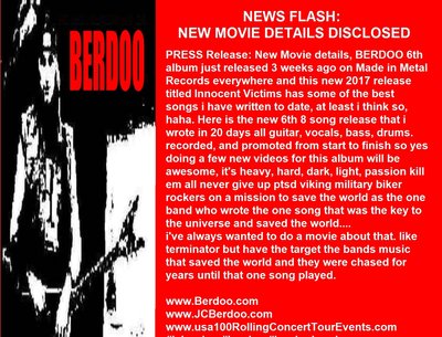 🔴You Rock www.BERDOO.com Booking@Berdoo.com JC Berdoo owns BERDOO & ALIEN-AID Beverage™©® 198