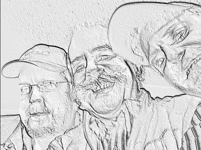 CletusMaxx Ghosts posing Daryn, Ron and Greg.