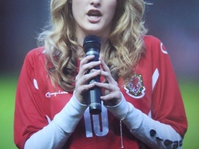 Singing at Wales v Russia - Millenium Stadium