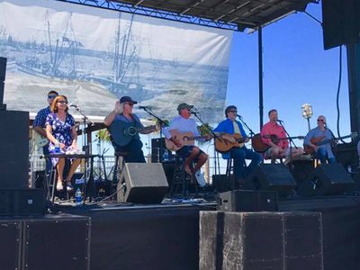 Singing at the Songwriters Showcase, SHRIMP FESTIVAL, Fernandina Beach, FL! ♫