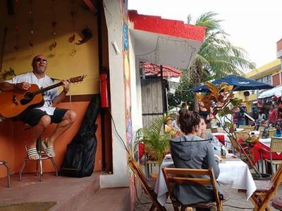 I'll be living and writing and performing in and around Isla Mujeres Mexico for the next two months
