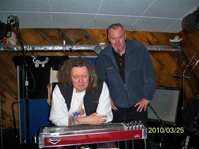 Buddy Cage, Dan Dowd recording The Crybabies album