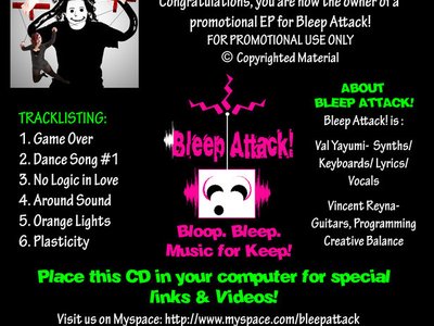 Bleep Attack! Promotional EP Cover