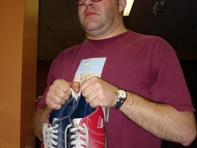 James asks, "Which shoes should I wear?"