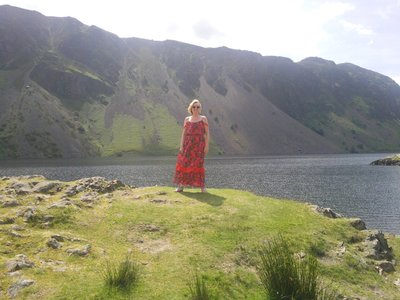 At Video Shoot Location Wasdale, Cumbria, England on the banks of Wastwater