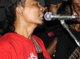 on stage