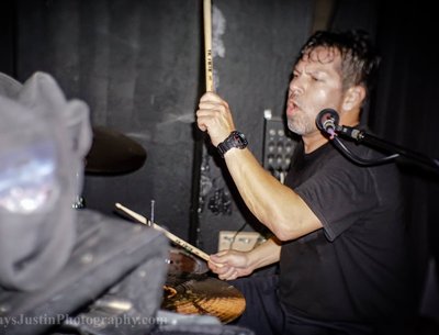 Chuck tearing up the drums!!