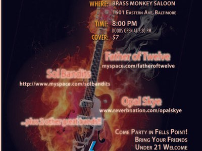Brass Monkey gig flyer