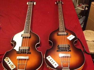 Early Years & Later Years HÃ¶fner bass guitars.