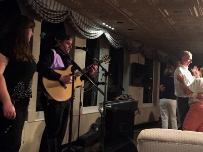Bridgette Lewis and Michael Lewis performing on a cruise ship 2017
