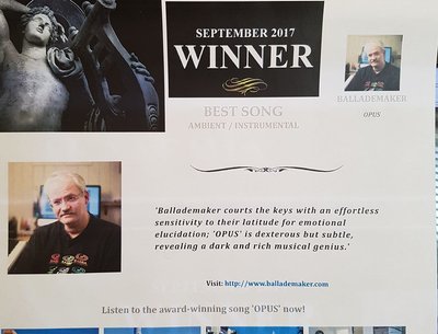 award for best Ambient/instrumental of month 2017 September.