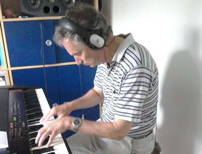 Ian recording piano for 'Love For Sale'