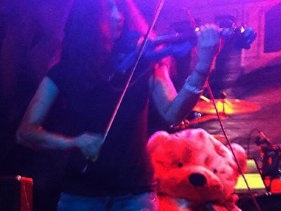 Callisto the giant bloody teddy bear killing it on drums!