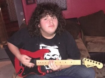 Conrad in the recording studio.