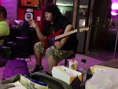 Dale and Conrad in the studio.