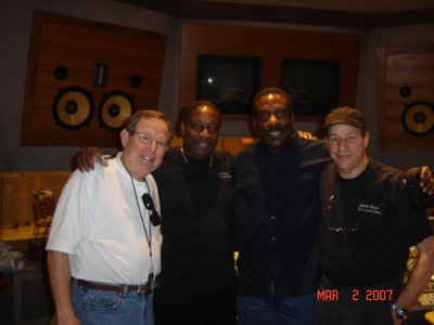 Sam,Jamie,Will and Gregg Errico in the studio, March 2007
