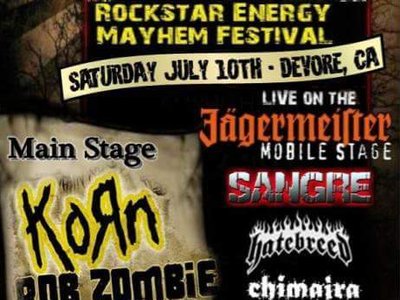 Mayhem Festival flyer 2010