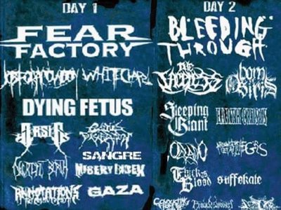 "California Metal Fest IV" promo flyer featuring: SANGRE & More!
