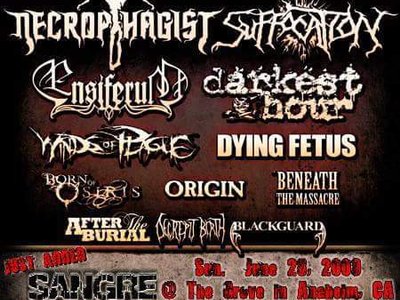 Summer Slaughter Tour Promotional flyer