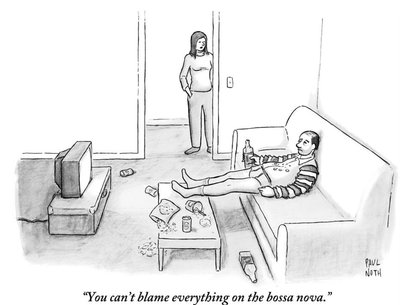 The Paul Noth cartoon in The New Yorker that inspired "You Can't Blame Everything ..." 