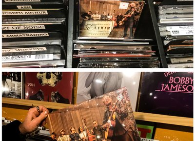 The first time you see a new album in a physical store...priceless.