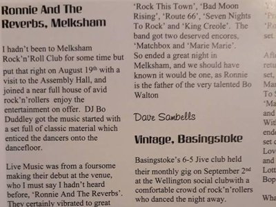 Stars of stage, screen and page 40 of the November issue of UK Rock & Roll magazine, "Ronnie and the