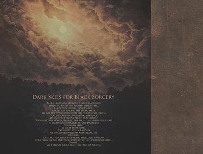 NorthWind Wolves - Dark...Cold...Grim... (album Booklet , Dark Skies for Black Sorcery Lyrics )