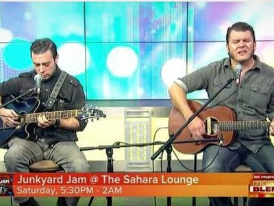 Rocking the Morning Blend News Channel 13 for the Junkyard Jam with our song "Way Back Home"