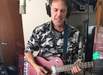 Greg Metzger tracking during recording sessions