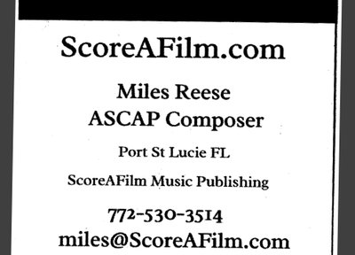 My film scoring and ASCAP Music Publishing Company