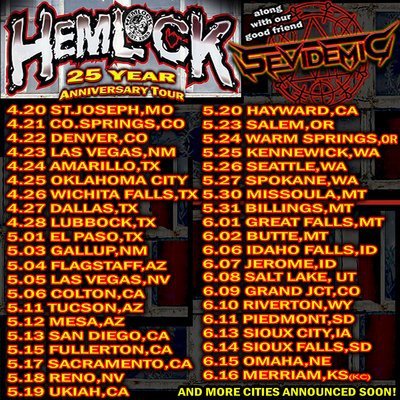 Hemlock 25 Year Anniversary Tour!