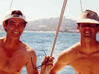 me and my oldest son, Lowell, sailing in Santa Barbara.