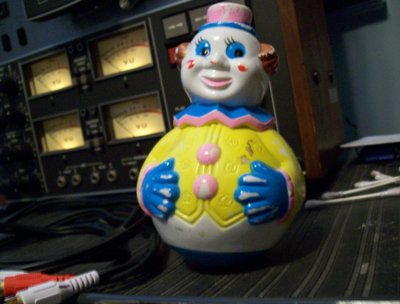 a clown in the studio