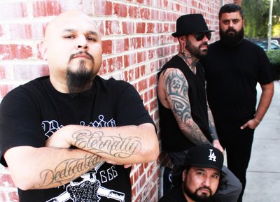 SANGRE is: Henry Sanchez - Vocals, Sergio Lopez - Bass, Josh Durante - Drums, Mike Reyes - Guitar
